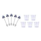 50 Mini Colheres Vampirina + 50 copinhos transparente 25 ml