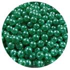 50 pçs Pérola bola verde escuro 8MM p/ bijuterias, colares, pulseiras e artesanatos em geral - loop variedades