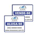 50 Placas Plástico 2mm Vende-Aluga De Imobiliária 30x40cm - PRESENTE-BRINDE