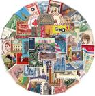50 Stickers Selos Viagem Retrô Vintage País Turismo Adesivos