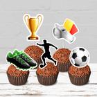 50 Tags Toppers Para Doces Docinhos Futebol - Oficina do Papel Criativo