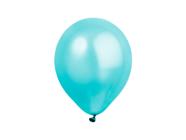 50 Unidades Balão Bexiga Azul Tiffany Agua Liso Número 7 Polegadas Para Festas Decoração