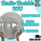 50 Unidades Balão Bubble Transparente Bobo 10” Polegadas Balloon Cake