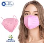 500 Máscaras Descartáveis Rosa KN95 WWDoll 5 Camada Anvisa