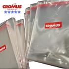 500 Sacos Adesivados Transparente Marca Cromus 10x15 cm Saquinho Plástico Adesivo Atacado