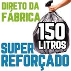 500un Saco Lixo 150 Litros Preto Super Reforçado