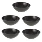 5un Tigela bowl 1lt salada petisco Preto 18,5cm - Evo