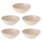 5un Tigela bowl 700ml salada petiscos Bege - Evo