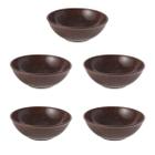 5un Tigela bowl 700ml salada petiscos Marrom Escuro 17cm - Evo