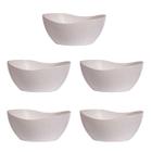 5un Tigela saladeira bowl oval 1,9lt bege