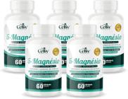 5x 5-Magnésio (Bisglicinato, Malato, Taurato, Óxido e Sais de Magnésio) 60 Caps 500mg Celliv - Celliv