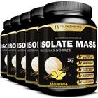 5x isolate mass hipercalorico proteinas nobres 2kg baunilha - HF SUPLEMENTS