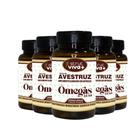 5x oleo de avestruz 60caps 1.000mg  strut omega 3 6 7 9