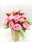 5x Rosa Artificial Buque Com 25 Flor Azul Tiffany Chá Branca