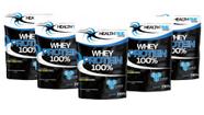 5x Whey 100% Health Time 10,5kg - Isolado, Hidrolisado E Con