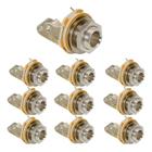 6.35mm Entrada De Guitarra Elétrica Jack 10pcs Soquetes Mono Estéreo Conector Fêmea Para Pedal E