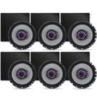 6 Caixas Som Pioneer Quadrada Embutir Teto Preta 50rms 4ohm