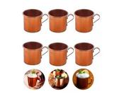 6 Canecas Moscow Mule Pub Rose Inox Drink 300ml