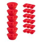 6 Conj Forma 6 Cupcake e Forma Espiral em Silicone Sortida - QUALITY HOUSE