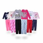 6 Conjuntos Infantil Menina Calça Leg Estampadas e Lisas Blusa Meia Estação de Inverno cotton