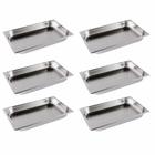 6 Cubas GN 1/1X65MM Inox para Buffet Sebem