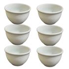 6 Cumbucas Japonesa Tigela De Porcelana Branca 450ml Tempero molhos caldos