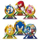 6 Enfeite Display Decoração De Mesa Tema Festa Sonic