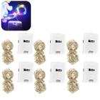 6 Fio Fada Prata Com 30 LEDs Sem Fio 3 Funções Coloridos