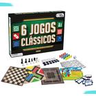 Jogos De Tabuleiro 6x1 Xadrez Damas Ludo Trilha Velha Resta1 - Futura  Brinquedos Educativos