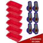 6 Kit Forma Silicone P Pães Sortida + Colher Medidora 6 Pçs