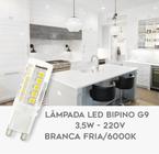 6 Lâmpadas LED G9 Halopin 220V 3,5W Luz Branca Fria/6000K Lustres Luminárias e Arandelas