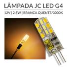 6 Lâmpadas LED JC 12V 2,5W Bipino G4 Luz Branca Quente/3000K - Lustres Arandelas