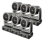 6 Mini Moving Head Globo Rgbw 100w Borda Led - LUATEK