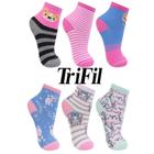 6 Pares Meia Infantil Menina Tamanho 26 a 29 Trifil