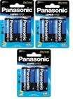 6 Pilhas Grande D Panasonic - 3 Cartelas