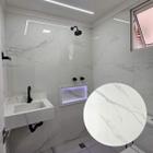 6 Placas Decora Parede Chapa Efeito Marmore Flexivel Carrara Casa Quarto Cozinha Banheiro Pia Lavanderia Painel Sala Decoração
