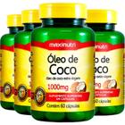 6 potes oleo de coco 1000mg 60cps maxinutri