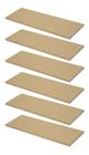 6 Prateleiras Mdf Cru 60x20 cms Com Suporte - JWS360º