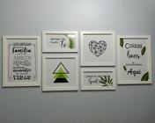 6 Quadros Decorativos Coisas boas acontecem aqui Sala Quarto