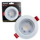 6 Spot Led Redondo 5w Cob Smd Branco Quente Amarelado 3000k