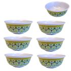 6 Tigelas Bowl Pote em Melamina 390ml Decorado p/ Sobremesas