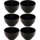 6 Tigelas de Cerâmica Pretas 680ml Bowls Sopas Restaurante Sushi Lyor