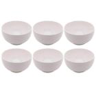 6 Tigelas de Porcelana Brancas Lyor 400ml Bowls Açaí Sobremesa Caldos Sopas