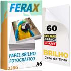 60 Folhas Papel Fotográfico Glossy 230g 10x15 Padrão