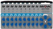 60 Pilhas RAYOVAC para aparelhos auditivos - Tamanho 675(selo Azul)