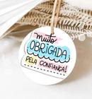 60 Tags Muito obrigada pela confiança - Alto brilho - Nicolados