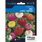 600 Sementes de Zinia Liliput Sortida Blue Line 5g Jardins