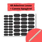 68 Etiquetas Adesiva Lousa Para Pote + Caneta Apagável (36 Para Potes + 32 Para Tempero) - Westing