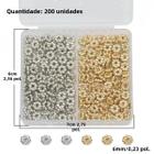 6mm Contas De Floco De Neve Banhado a Ouro Prata Ccb Espaçador 200 Peças Conjunto De Joias Diy Para - JHNBY