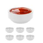 6un Ramekin molheira redonda melamina branca p/ molho 30ml - Unyhome